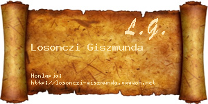 Losonczi Giszmunda névjegykártya